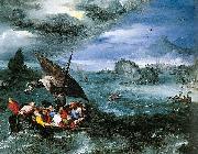 Pieter Brueghel the Younger Christ in the Storm on the Sea of Galilee oil painting